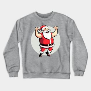 Very strong Santa Claus cartoon character Crewneck Sweatshirt